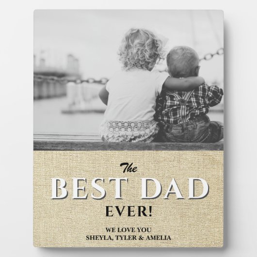 素朴最高のタイポグラフィ写真モダンパパ フォトプラーク (正面)