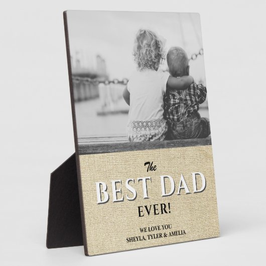 素朴最高のタイポグラフィ写真モダンパパ フォトプラーク (側面)