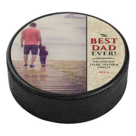 素朴最高のパパタイポグラフィ父の日の写真 アイスホッケーパック