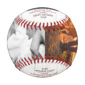 素朴最高のパパハッピーバースデー 野球ボール (正面)