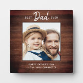素朴最高のパパ写真カスタム父の日 フォトプラーク (正面)