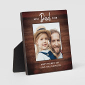 素朴最高のパパ写真カスタム父の日 フォトプラーク (正面)