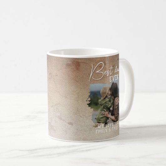 素朴最高のパパ写真父の日 コーヒーマグカップ (正面右)