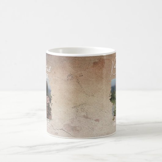 素朴最高のパパ写真父の日 コーヒーマグカップ (中央)