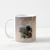 素朴最高のパパ写真父の日 コーヒーマグカップ (左)