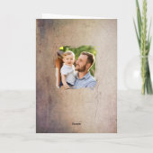 素朴最高のパパ写真父の日 シーズンカード (裏面)