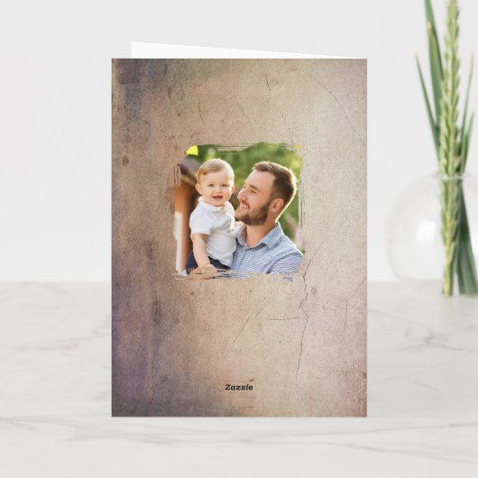 素朴最高のパパ写真父の日 シーズンカード (裏面)