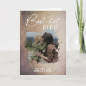 素朴最高のパパ写真父の日 シーズンカード (正面)