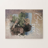 素朴最高のパパ写真父の日 ジグソーパズル (横)