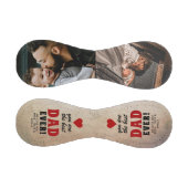 素朴最高のパパ赤いハート2写真 野球ボール (パネル)