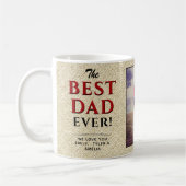 素朴最高のパパEver Father's Day写真 コーヒーマグカップ (左)