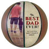 素朴最高のパパEver Father's Day写真 バスケットボール (縦)