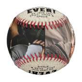 素朴最高のパパEver Father's Day Photo Collage 野球ボール (正面)