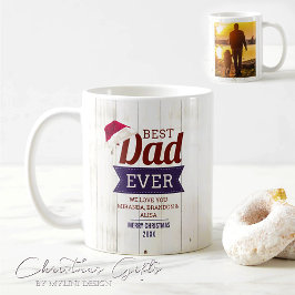 素朴最高のパパEver Photo Christmas Gift コーヒーマグカップ