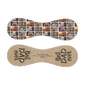 素朴最高のパパEver Wood素朴 6フォトコラージュ 野球ボール (パネル)