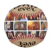 素朴最高のパパEver Wood素朴 6フォトコラージュ 野球ボール (正面)