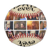 素朴最高のパパEver Wood素朴 6フォトコラージュ 野球ボール (正面)