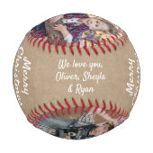 素朴最高の叔父3写真メリークリスマス 野球ボール (裏面)