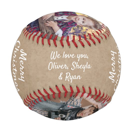 素朴最高の叔父3写真メリークリスマス 野球ボール (裏面)