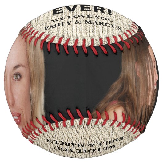 素朴最高の母の日フォトコラージュ ソフトボール (正面)