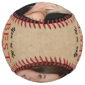 素朴最高の母の日フォトコラージュ ソフトボール (裏面)