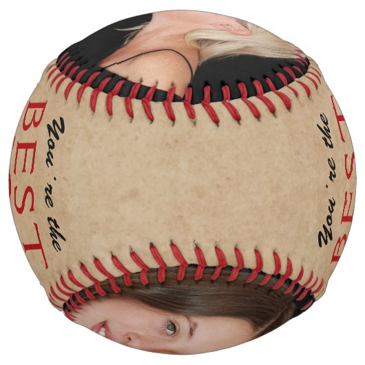 素朴最高の母の日フォトコラージュ ソフトボール (裏面)