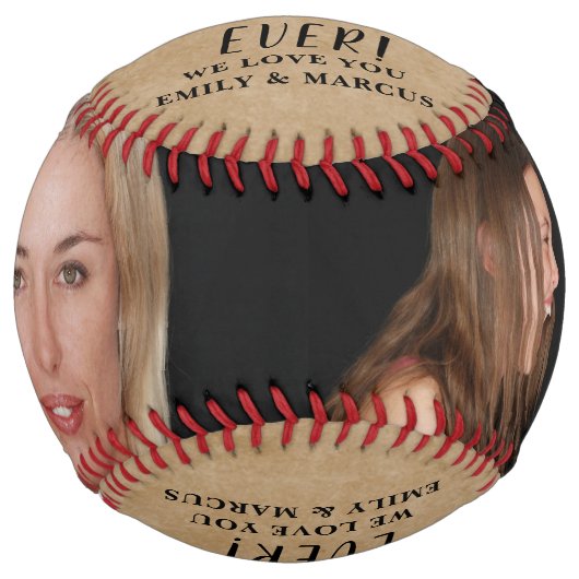 素朴最高の母の日フォトコラージュ ソフトボール (正面)