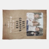 素朴最高のGrandpa Ever Soldies Photo キッチンタオル (横)