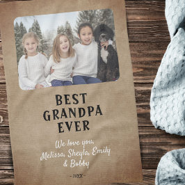 素朴最高のGrandpa Ever Soldies Photo キッチンタオル