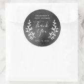 素朴月桂樹の赤ちゃんシャワー感謝していあなた ラウンドシール (バッグ)