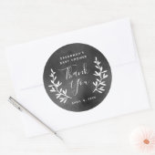 素朴月桂樹の赤ちゃんシャワー感謝していあなた ラウンドシール (封筒)