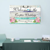 素朴木とフローラ結婚の旗 横断幕 (トレードショー)