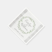 素朴木とボ葉タニカルリース結婚ズ スタンダードカクテルナプキン (角)