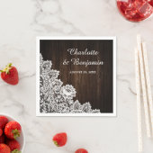 素朴木とレースのナ結婚プキン スタンダードカクテルナプキン (インサイチュ)