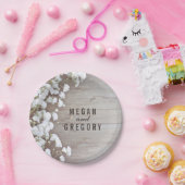 素朴木と赤ん坊の息結婚の ペーパープレート (パーティー)