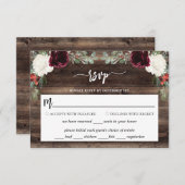 素朴木のクリ結婚スマス 出欠カード (正面/裏面)