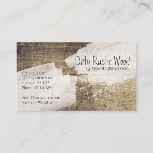 素朴木のシャブグランジヴィンテージ絵を描板 名刺 (裏面)