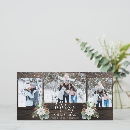 素朴木のモダン台本メリークリスマス3枚 シーズンカード (スタンド正面)