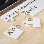 素朴木の世界最高のおばあちゃん写真コラージュ ジグソーパズル (側面)