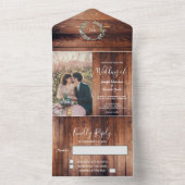 素朴木の写真葉水結婚色 オールインワン招待状 (内側)