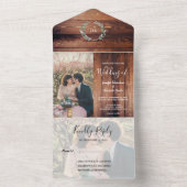 素朴木の写真葉水結婚色 オールインワン招待状 (内側)