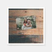 素朴木の写結婚真 スタンダードカクテルナプキン (正面)