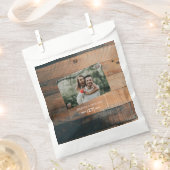 素朴木の写結婚真 フェイバーバッグ (クリップ留めされた状態)