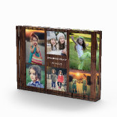 素朴木の家族の写真コラージュの写真ブロック フォトブロック (右)