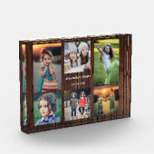 素朴木の家族の写真コラージュの写真ブロック フォトブロック (左)