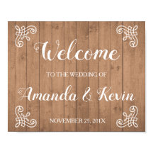 素朴木の歓迎結婚サイン