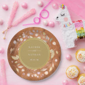 素朴木の結婚葉 ペーパープレート (パーティー)