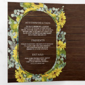 素朴木ひまわりユーカリ結婚3 三つ折り招待状 (内部最初)