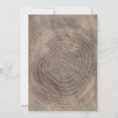 素朴木エレガント結婚式招待状 招待状 (裏面)