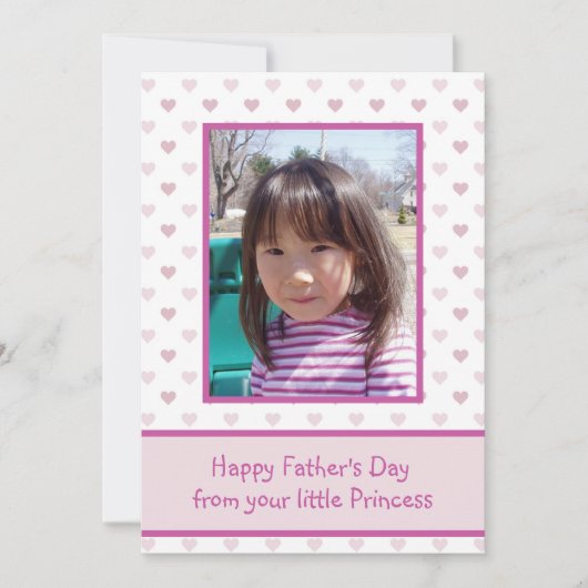 素朴木パーソナライズされた写真父の日 シーズンカード (正面)